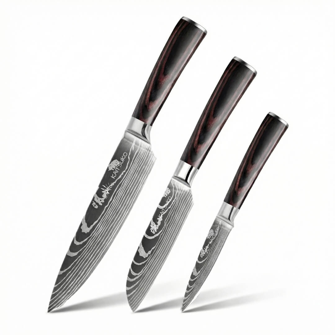 Set of 3 Japanese knives - Chef Tanaka