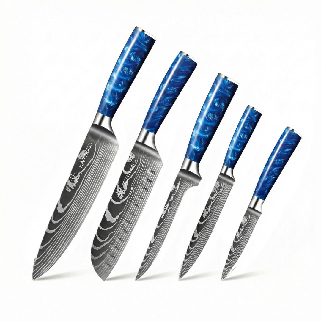 Set of 5 Japanese knives - Chef Tanaka