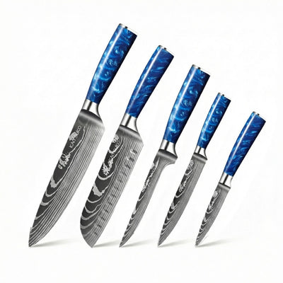 Set of 5 Japanese knives - Chef Tanaka