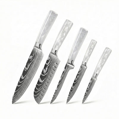Set of 5 Japanese knives - Chef Tanaka