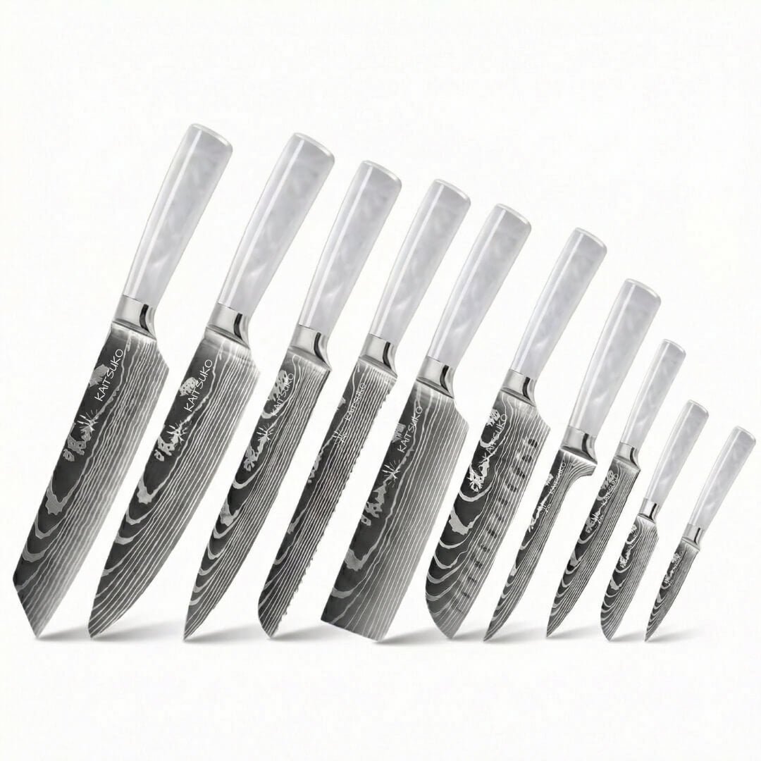 Set of 10 Japanese knives - Chef Tanaka