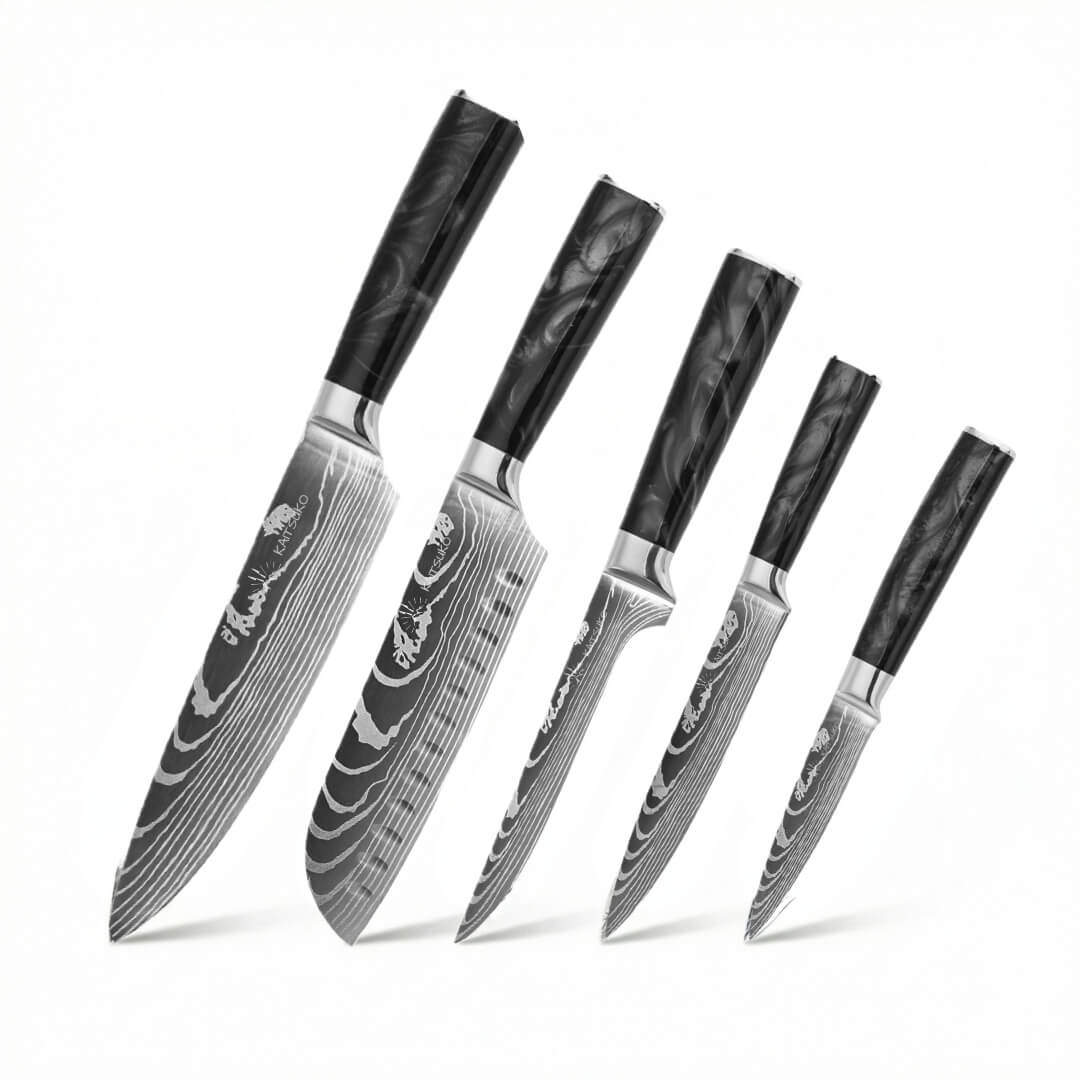 Set of 5 Japanese knives - Chef Tanaka