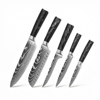Set of 5 Japanese knives - Chef Tanaka