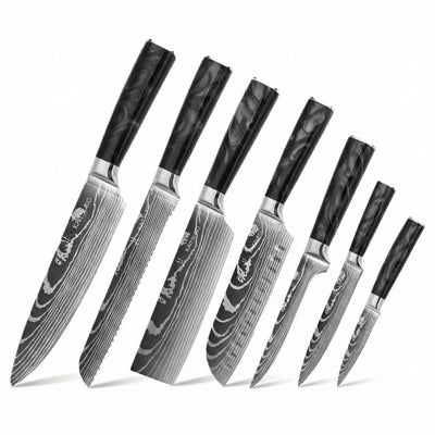 Set of 7 Japanese knives - Chef Tanaka