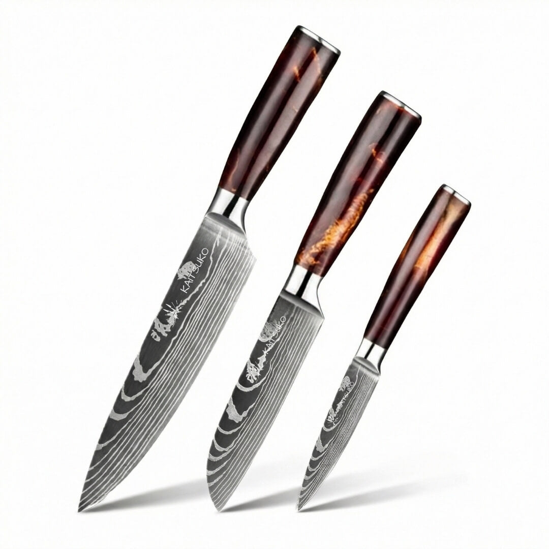 Set of 3 Japanese knives - Chef Tanaka