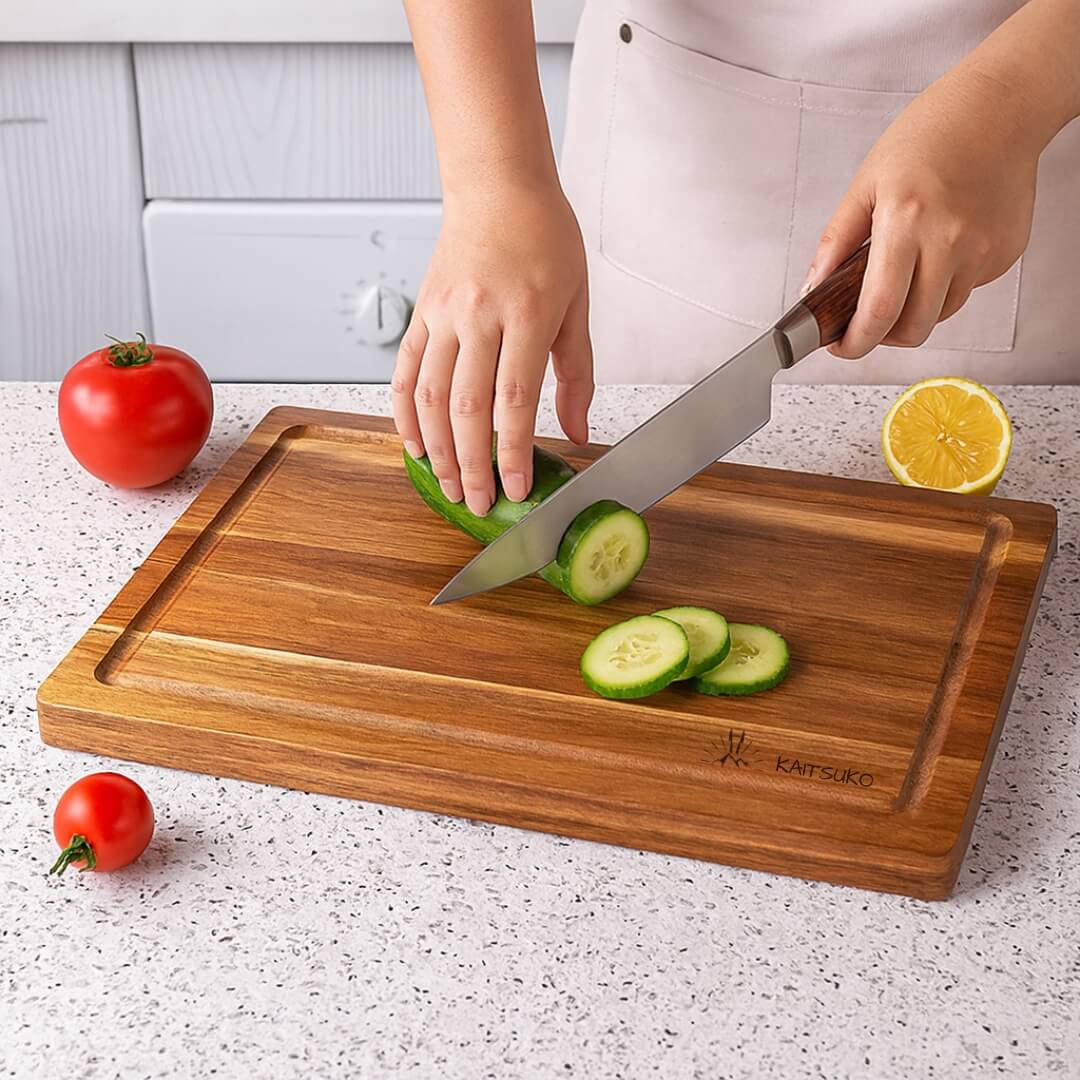 Nouveauté Kaitsuko planche en bois premium pour couteau japonais
