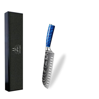 Kaitsuko collection Bleu Ocean couteau japonais Santoku