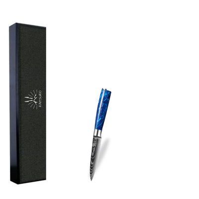 Petit couteau d'office japonais pour petits fruits et légumes Bleu Océan