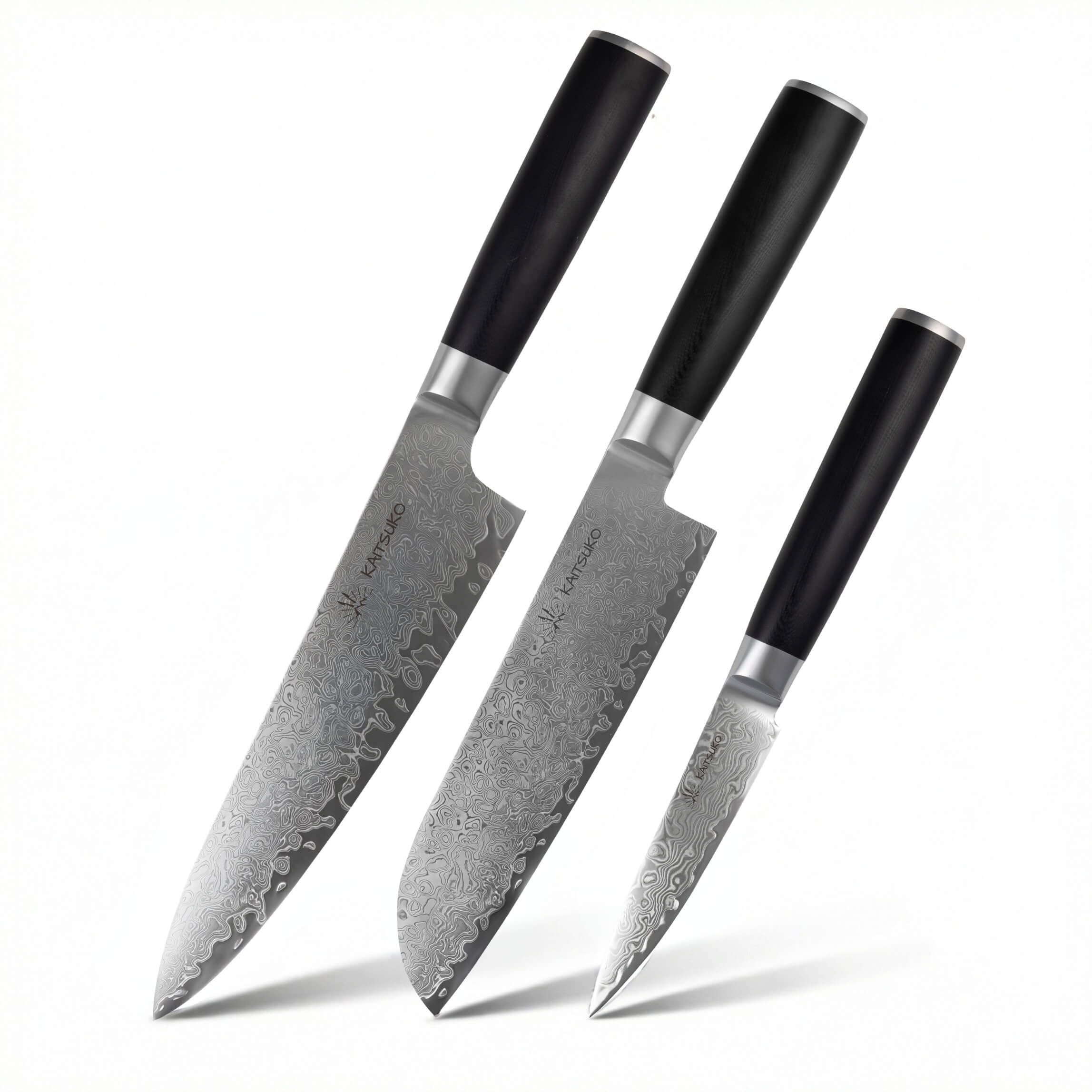 Set de 3 couteaux Kyoto acier damas manche g10