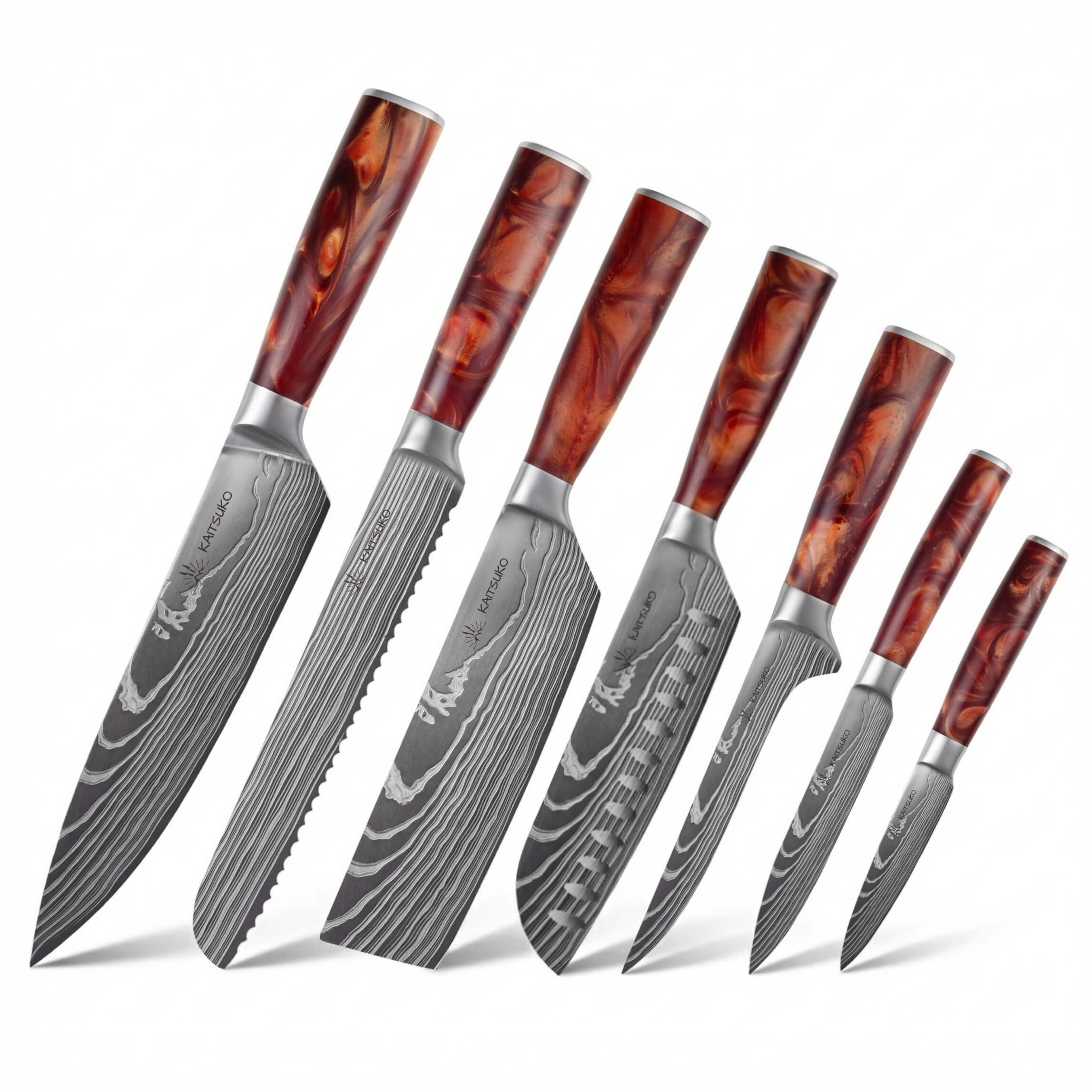 Set van 7 Japanse messen - Chef Tanaka